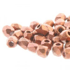 True2™ Feuerpolierte Glasschliffperlen 2mm - Crystal bronze fire red